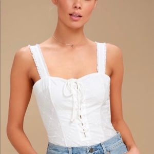 Free People Bodysuit- White